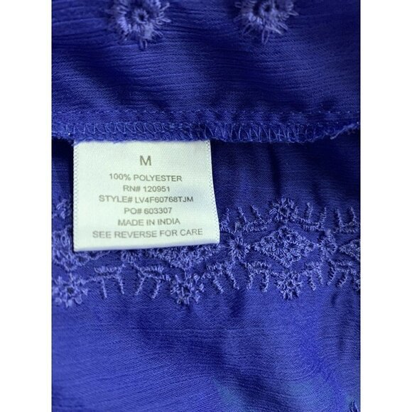 Olive And Oak Stitch Fix M Sheer Blouse Floral - Picture 9 of 9